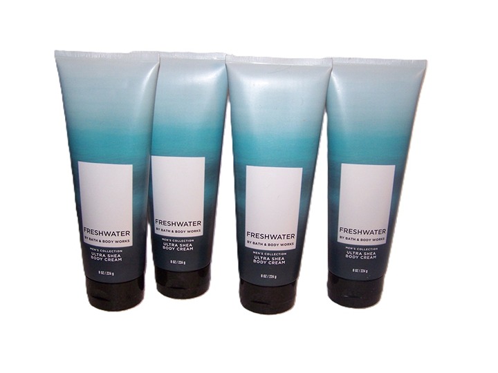 Freshwater Body Cream for Men 8 oz Bath & Body Works 4 Pack