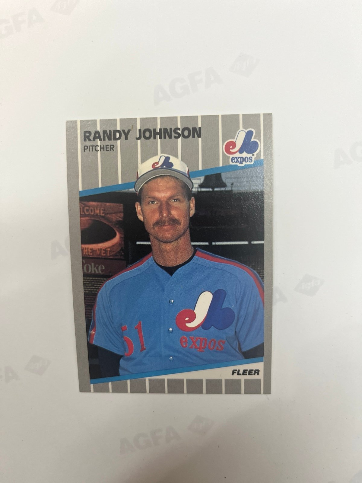 1989 Fleer Randy Johnson 381 (RARE) error Rookie Card