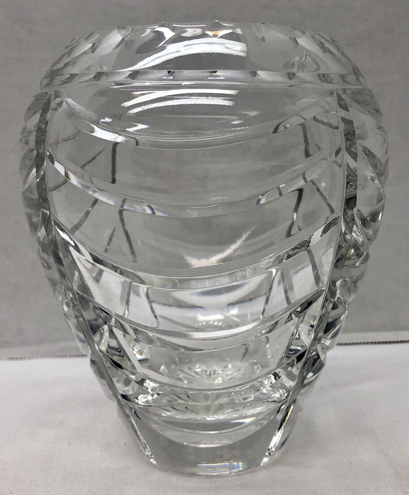 VTG Tiffany & Co Royal Brierly Crystal Bowl Etched Vase Swag Retired Signed Nice
