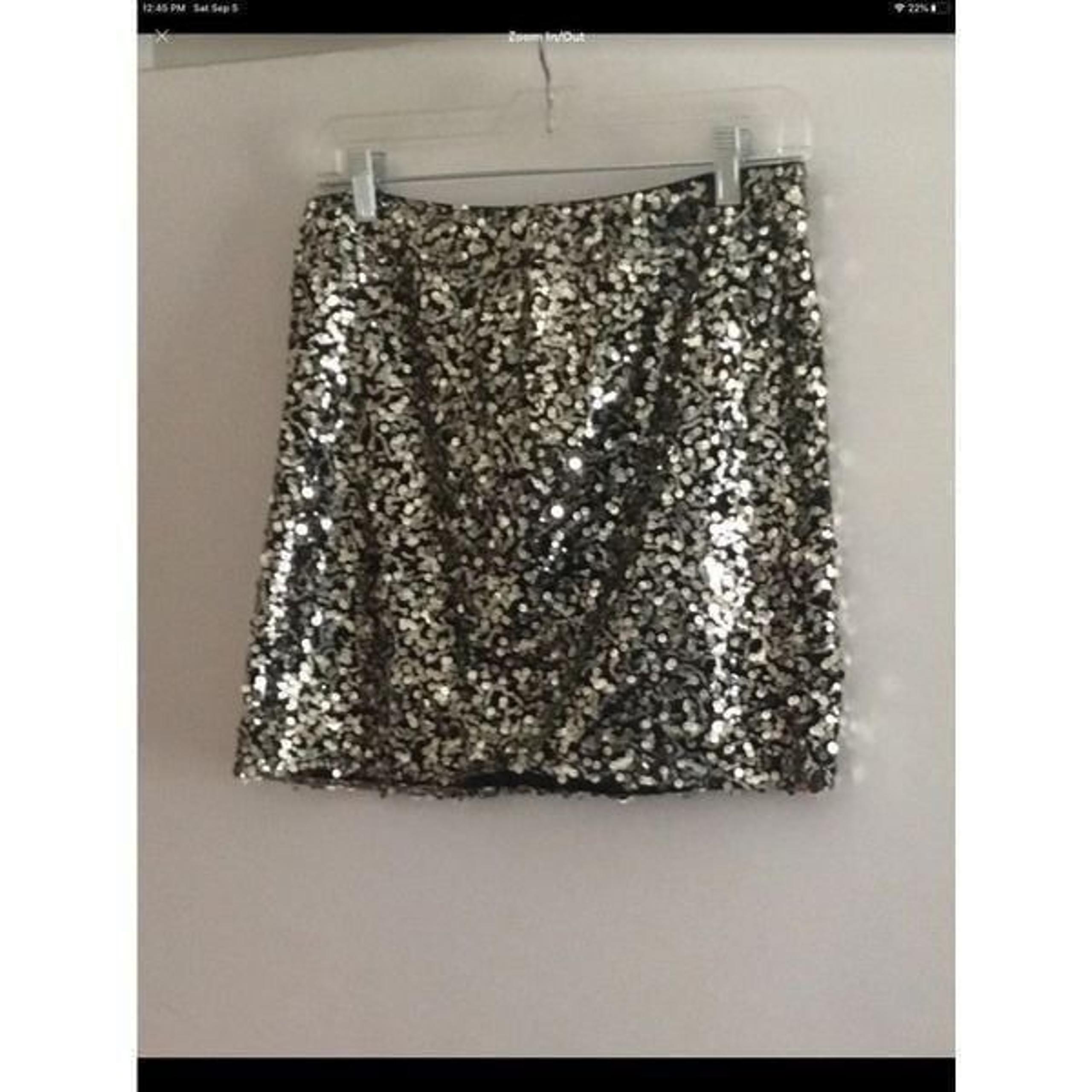 Wet Seal Black & Gold Sequin Mini Skirt