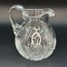 James Free Cut Crystal Glass Pitcher Water Jug with Fan and Diamond Pattern 4 in
