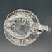James Free Cut Crystal Glass Pitcher Water Jug with Fan and Diamond Pattern 4 in