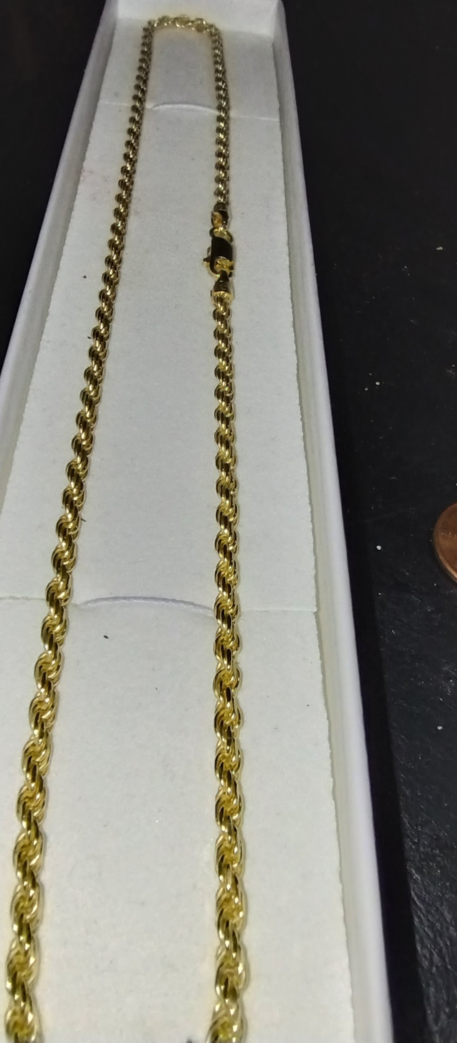 18k gold vermil rope necklace