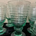 LIBBEY GLASS COMPANY Sirrus Green Spanish Green Water Goblet 7 3/8 USA 1990s