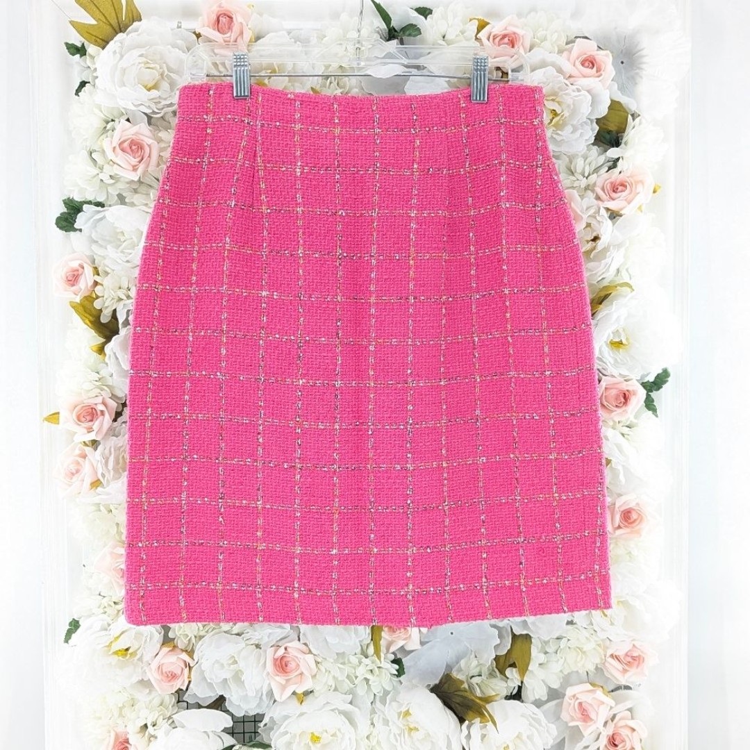 Rina Rossi Vintage Hot Pink Mini Tweed Pencil Skirt Size 12