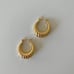 Gold hoops earrings croissant hoops earrings