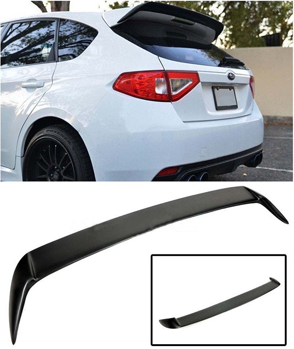 For 08-14 Fits: Subaru WRX STi Hatchback Rear Add On Wagon Wing Lip Spoiler Exte