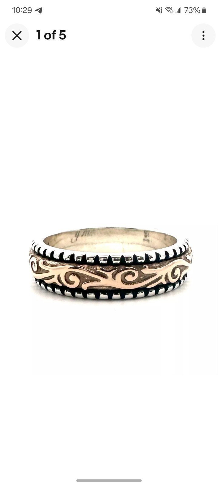 James Avery gold/silver ring
