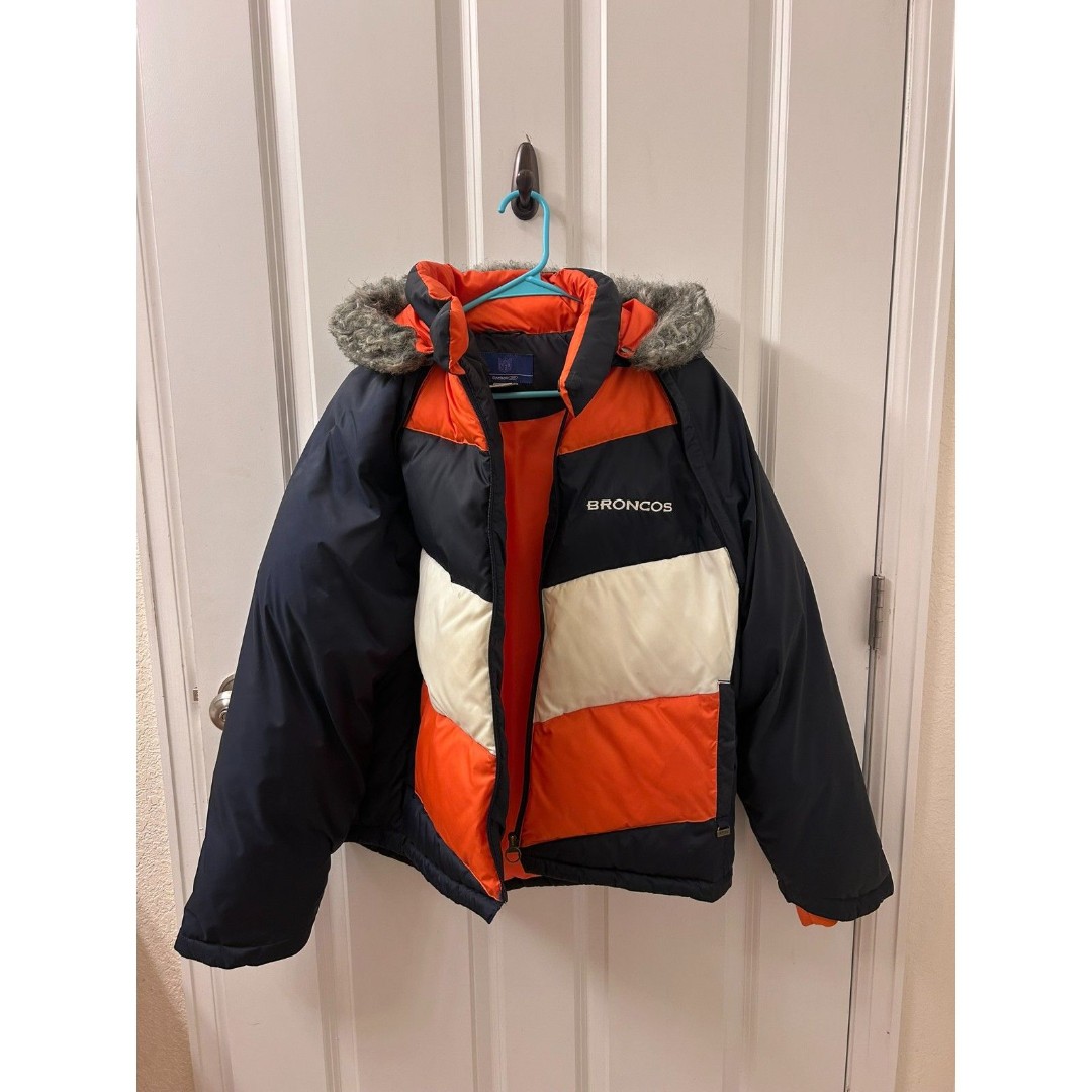Denver Broncos NFL Reebok Jacket with Removable Sleeves & Hood Women's XL