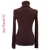 Vintage Tricot Joli Knit Turtleneck Sweater in Brown Size S
