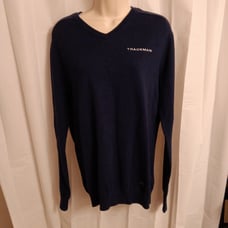 KJUS men's long sleeve v-neck pullover sweater M blue