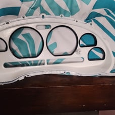 Ford mustang white cluster Lens w/ Chrome Black Trim