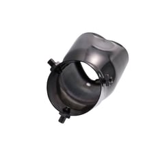 New Gunmetal Heart Shaped Stainless Steel Car Exhaust Pipe Muffler Tip Curved