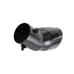 New Gunmetal Heart Shaped Stainless Steel Car Exhaust Pipe Muffler Tip Curved