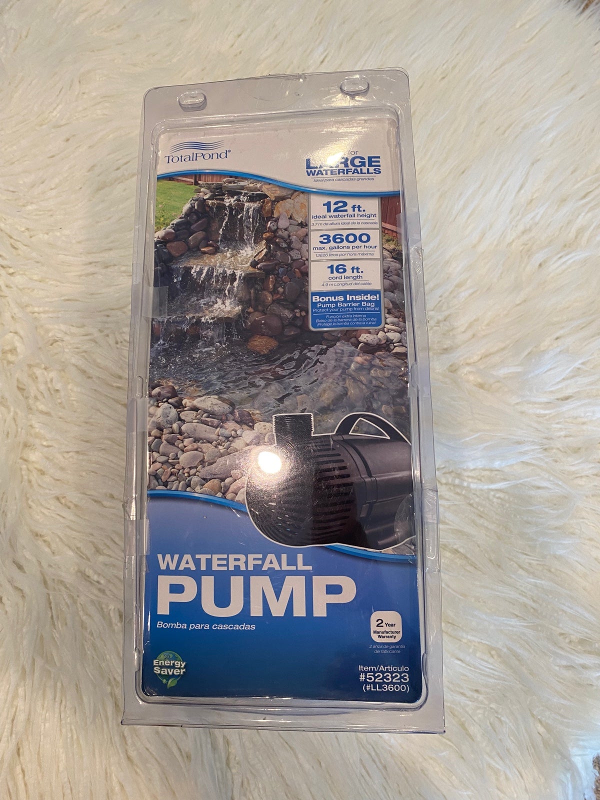 New 3,600 GPH Waterfall Pump
