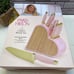 Paris Hilton 10-Piece Heart-Shaped Stainless Steel Knife Block Set, Pink New