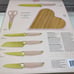 Paris Hilton 10-Piece Heart-Shaped Stainless Steel Knife Block Set, Pink New