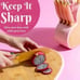 Paris Hilton 10-Piece Heart-Shaped Stainless Steel Knife Block Set, Pink New