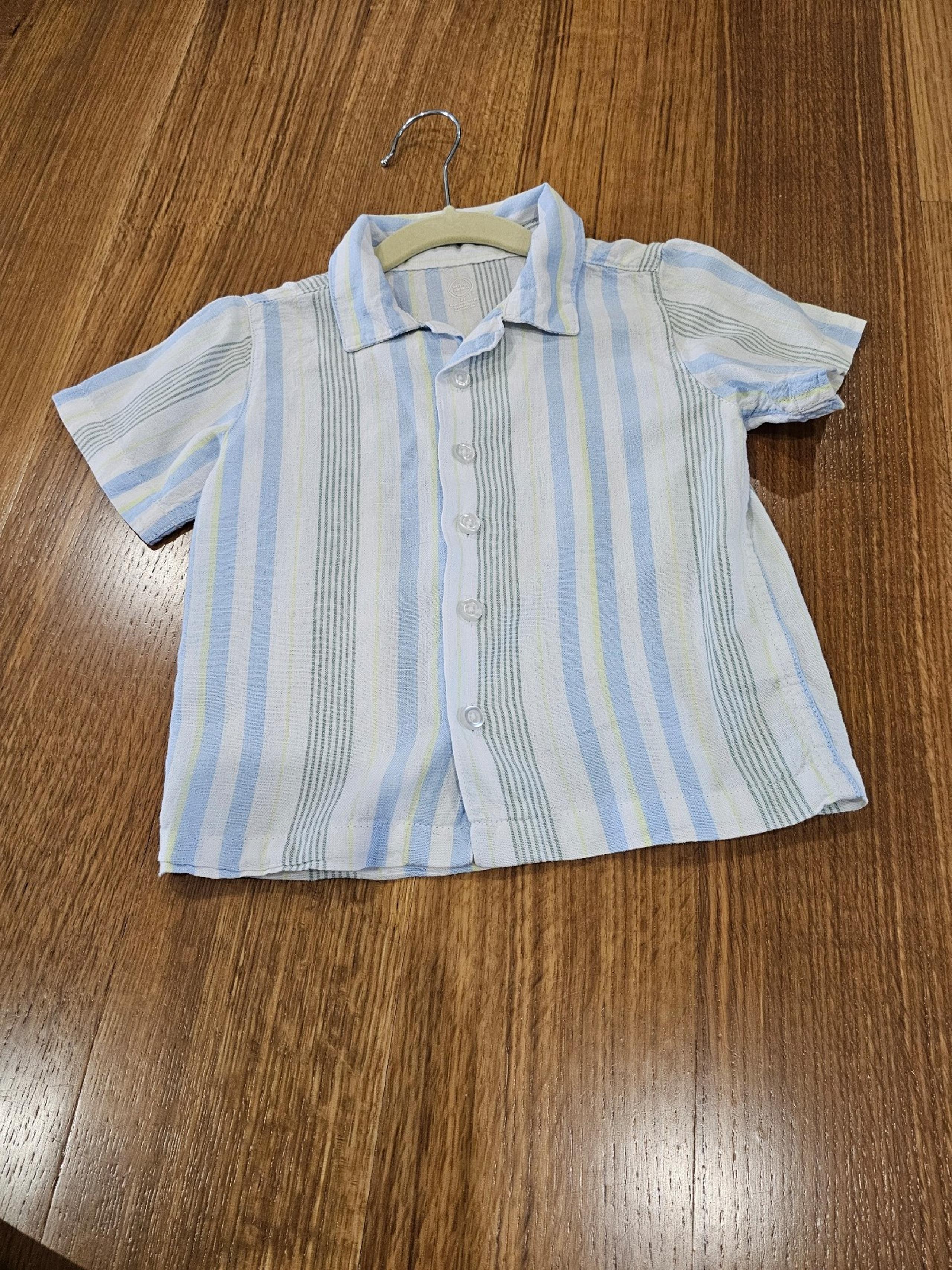 Wonder Nation Linen Button Up Shirt