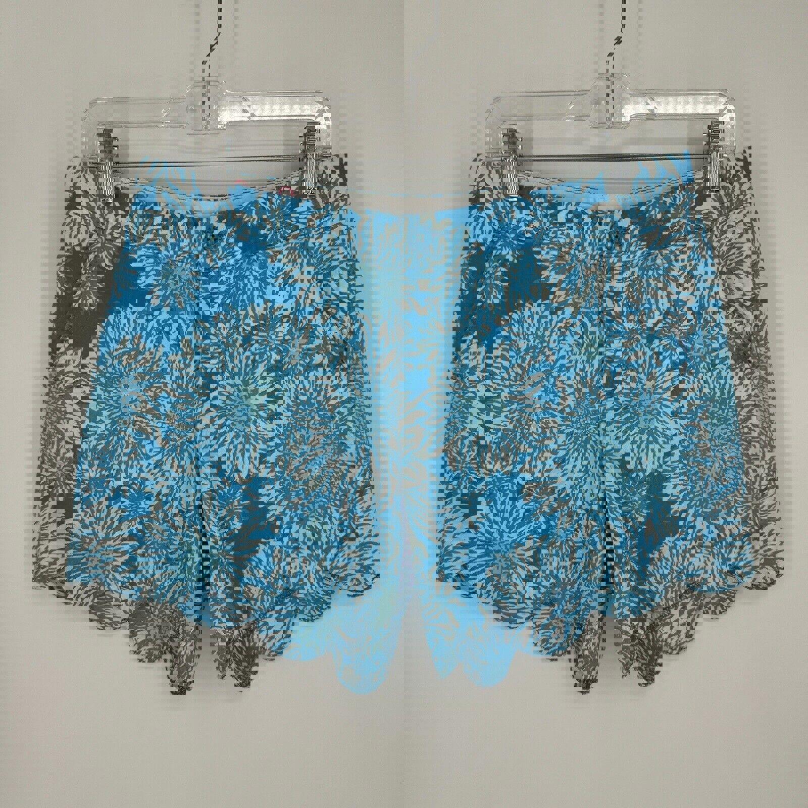 Lilly Pulitzer Shorts Womens 4 blue buttercup resortwear preppy beachy floral