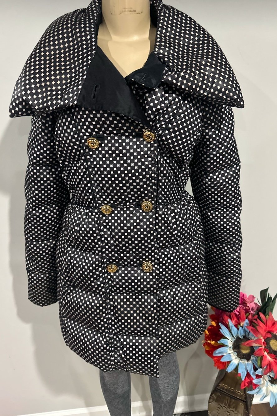 Juicy Couture Coat Size medium Women black goose Down Puffer Parka
