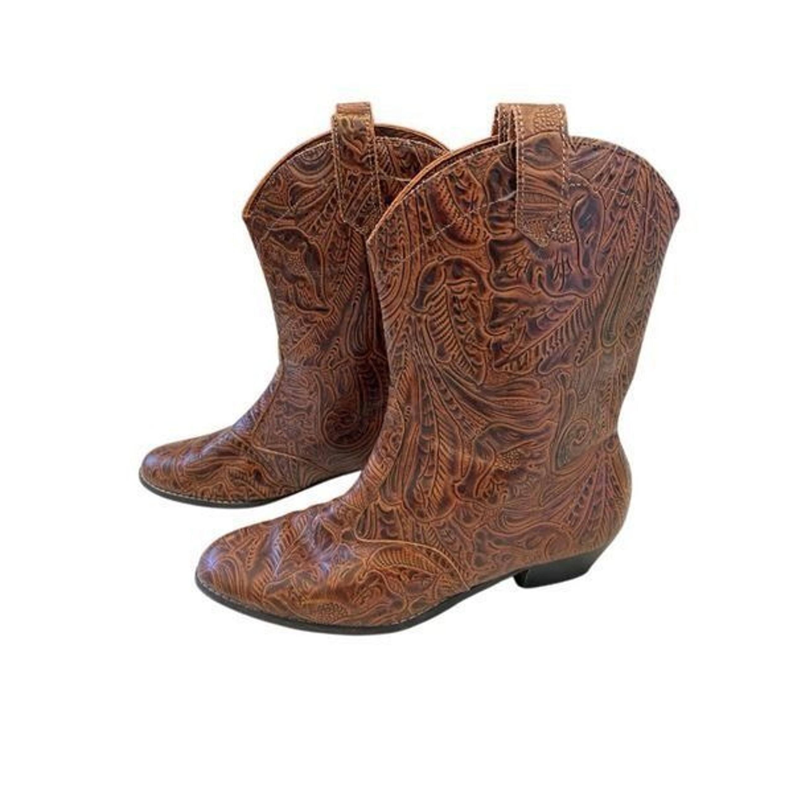 Tictactoe Line Square Dancing Cowboy Boots Leather Nashville Cowgirl Western