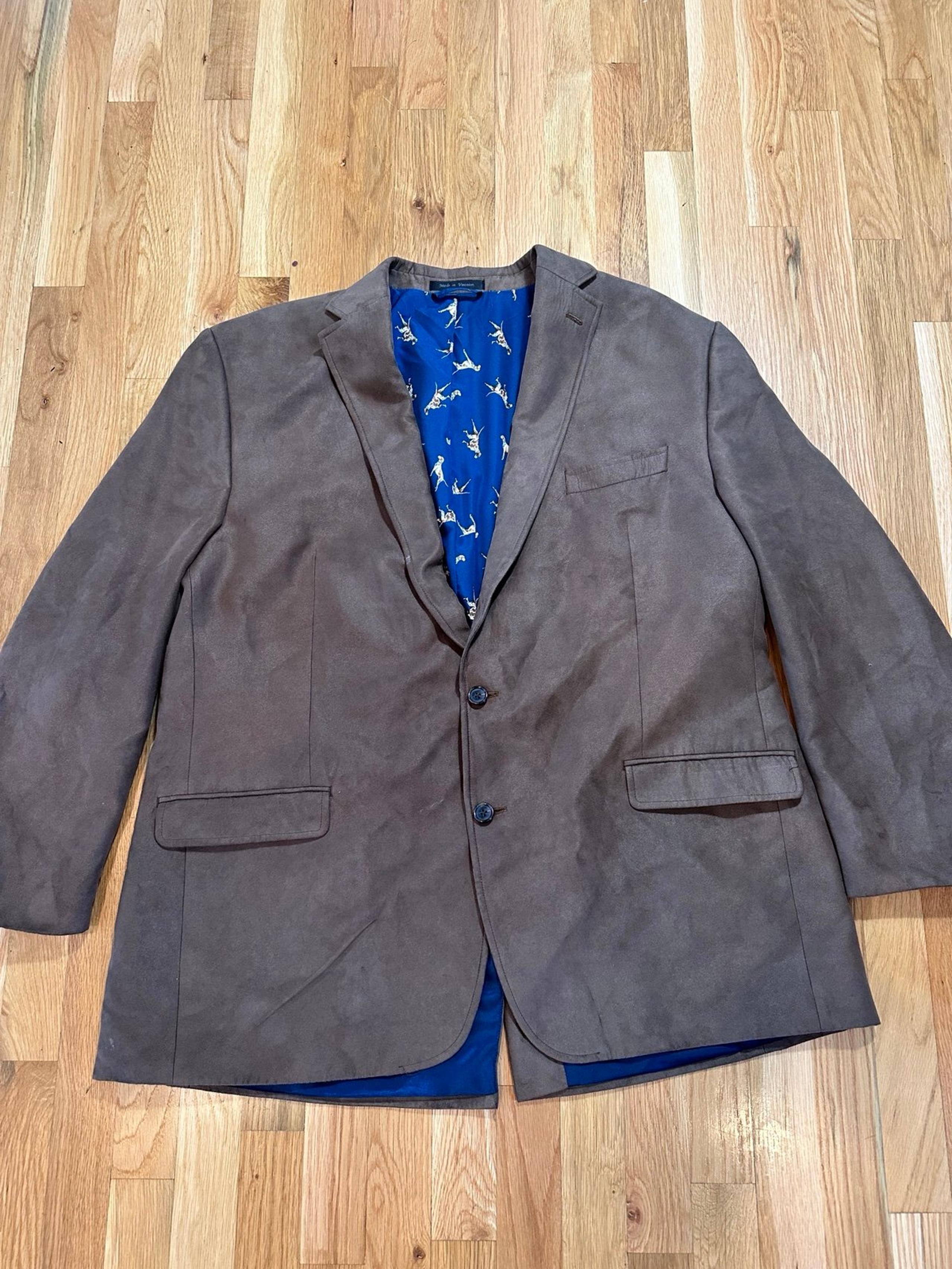 Lauren Ralph Lauren Men's Classic Fit Faux-Suede Lined Polo Dog Sport Coat  48 L