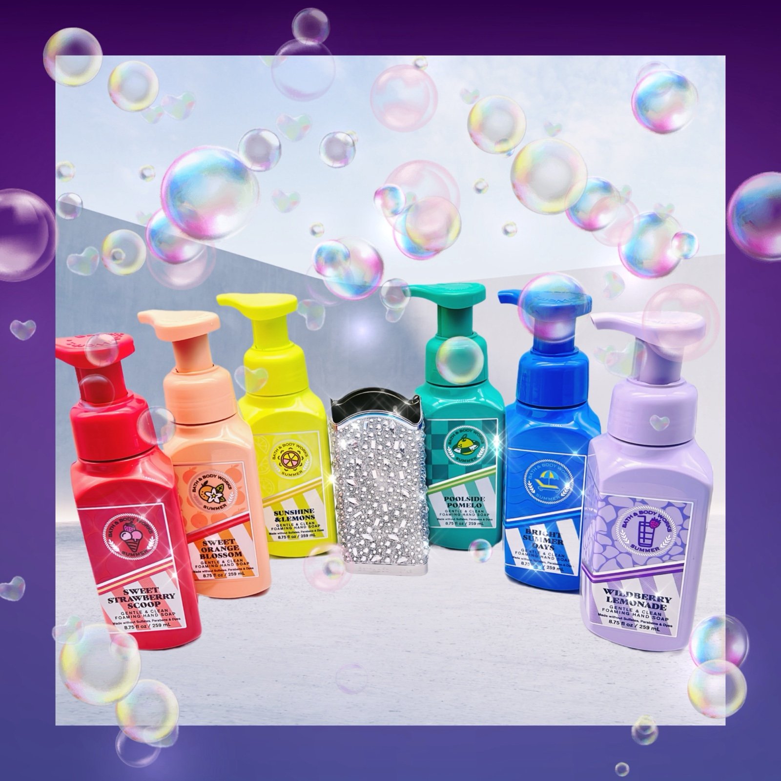 BBW ✧ Summer Soap Set & Crystal Holder ✧ 7 pcs gift set