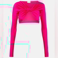 NWOT Coperni Criss Cross Jersey Crop Top in Pink
