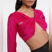 NWOT Coperni Criss Cross Jersey Crop Top in Pink