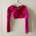 NWOT Coperni Criss Cross Jersey Crop Top in Pink