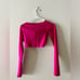 NWOT Coperni Criss Cross Jersey Crop Top in Pink