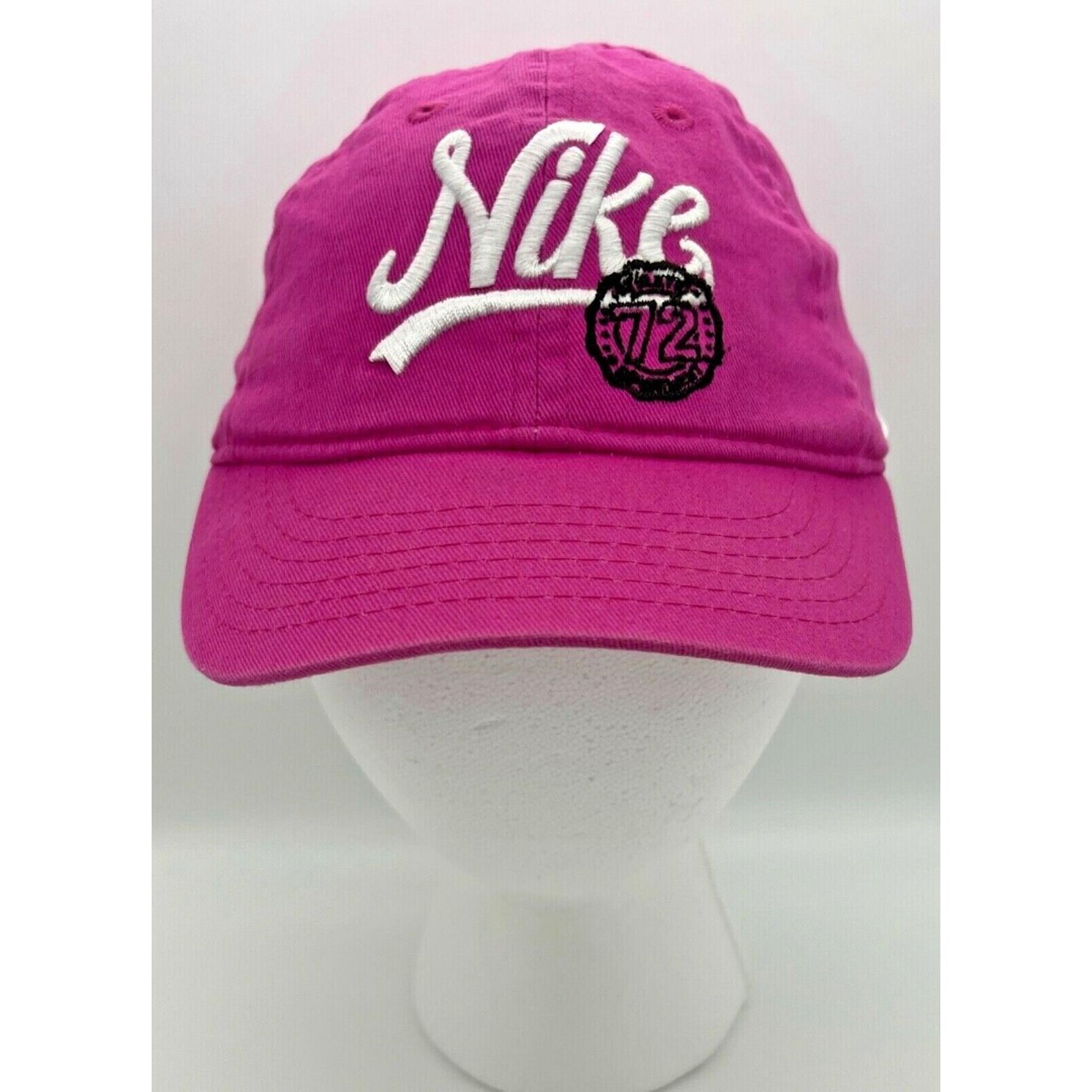 Nike Swoosh Pink Girls Embroidered Adjustable Baseball Hat Cap Size 4-6X