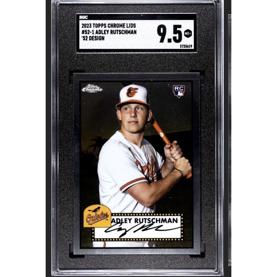 2023 Topps Chrome Adley Rutschman Lids Rookie RC Orioles 52-1 - SGC MINT+ 9.5