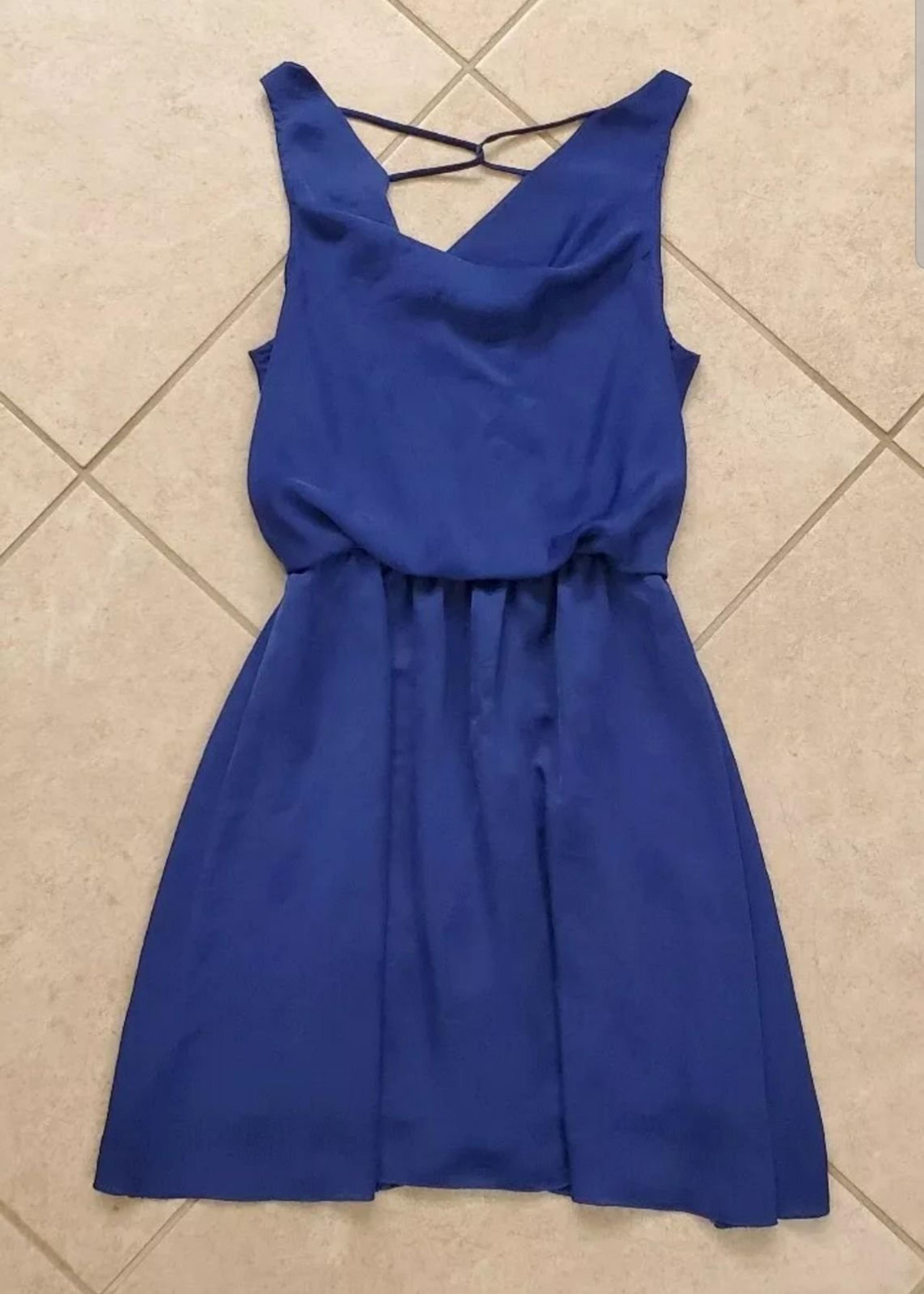 Women's Jodi Kristopher Open Back Dress Size M Blue