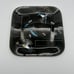 1960's Mid Century Modern Black Smoked Glass Hummingbirds & Bees Plate 7