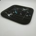 1960's Mid Century Modern Black Smoked Glass Hummingbirds & Bees Plate 7