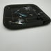 1960's Mid Century Modern Black Smoked Glass Hummingbirds & Bees Plate 7