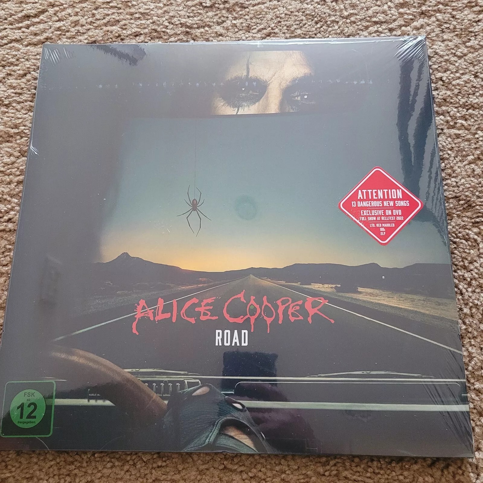 Alice Cooper Road Red Marbled Vinyl 2LP and DVD, 180 G