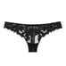 Victoria's Secret VERY SEXY Black Floral Embroidered Thong Panty