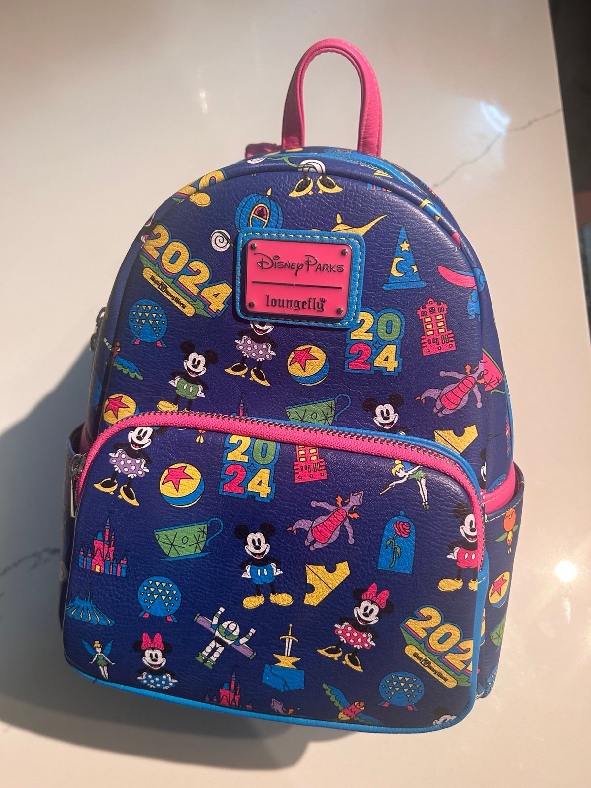 NWT 2024 Disney Parks Figment Mickey Minnie Loungefly Backpack Handbag