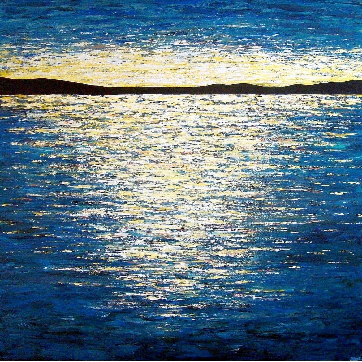 Large Original Seascape painting Marvelous Reflection\