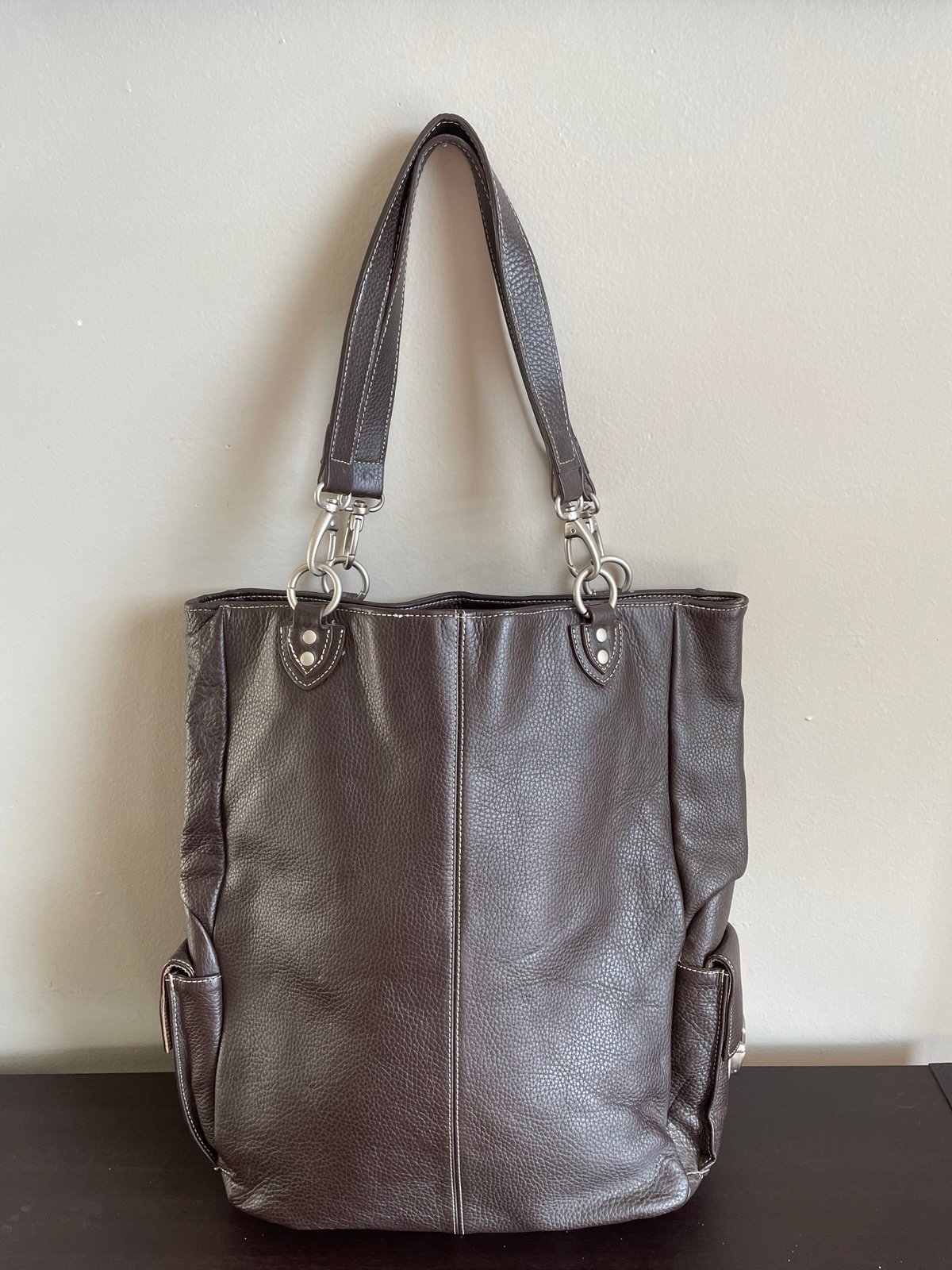 BO BO BAGS California Large Italian Leather Tote Handbag Shoulder Bag. Rare!