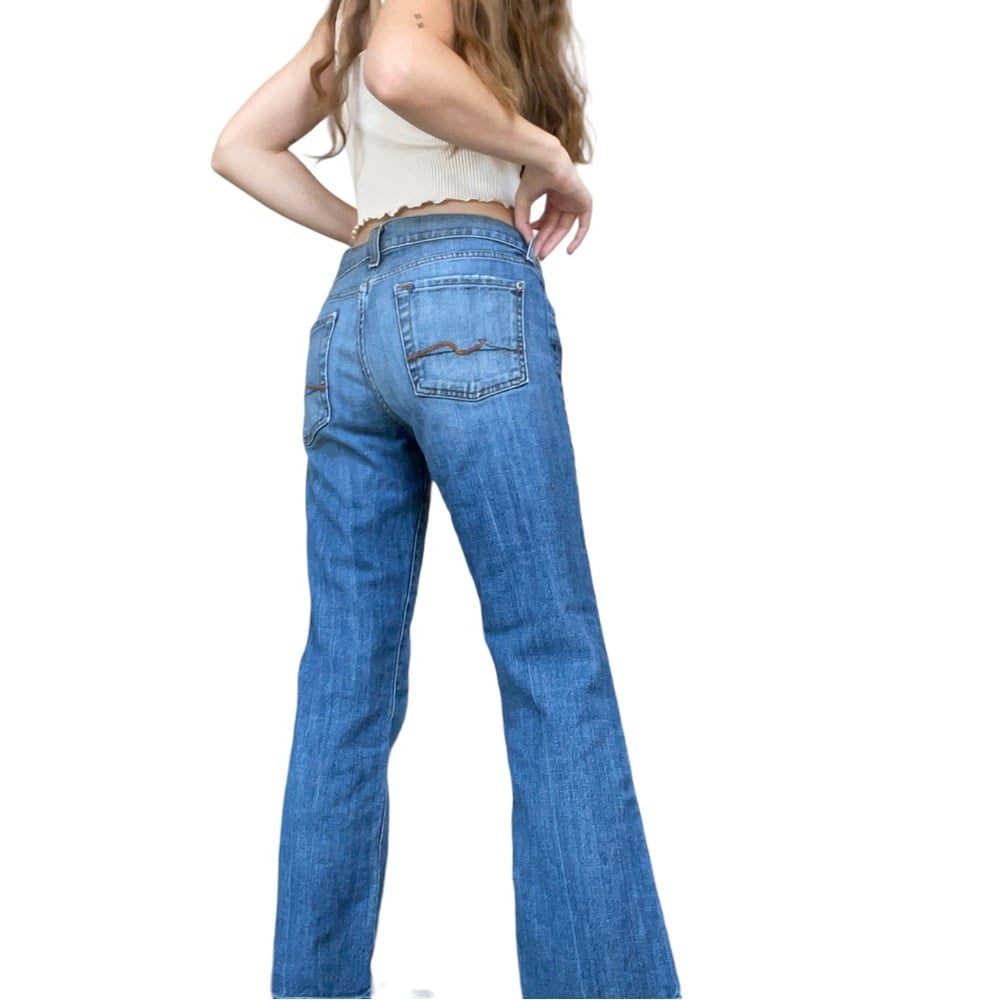 Seven For All Mankind LightWash Mid Rise Y2K Downtown Girl Gilmore Flare Jeans