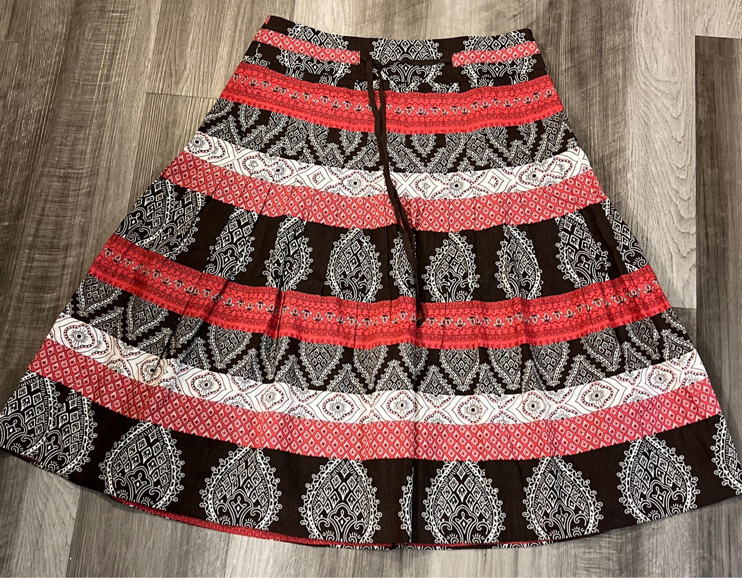 Ann Taylor LOFT Women Brown Casual Skirt 0,A-line silhouette Boho