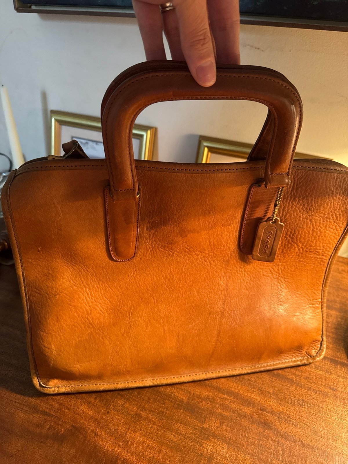 vintage coach slim satchel