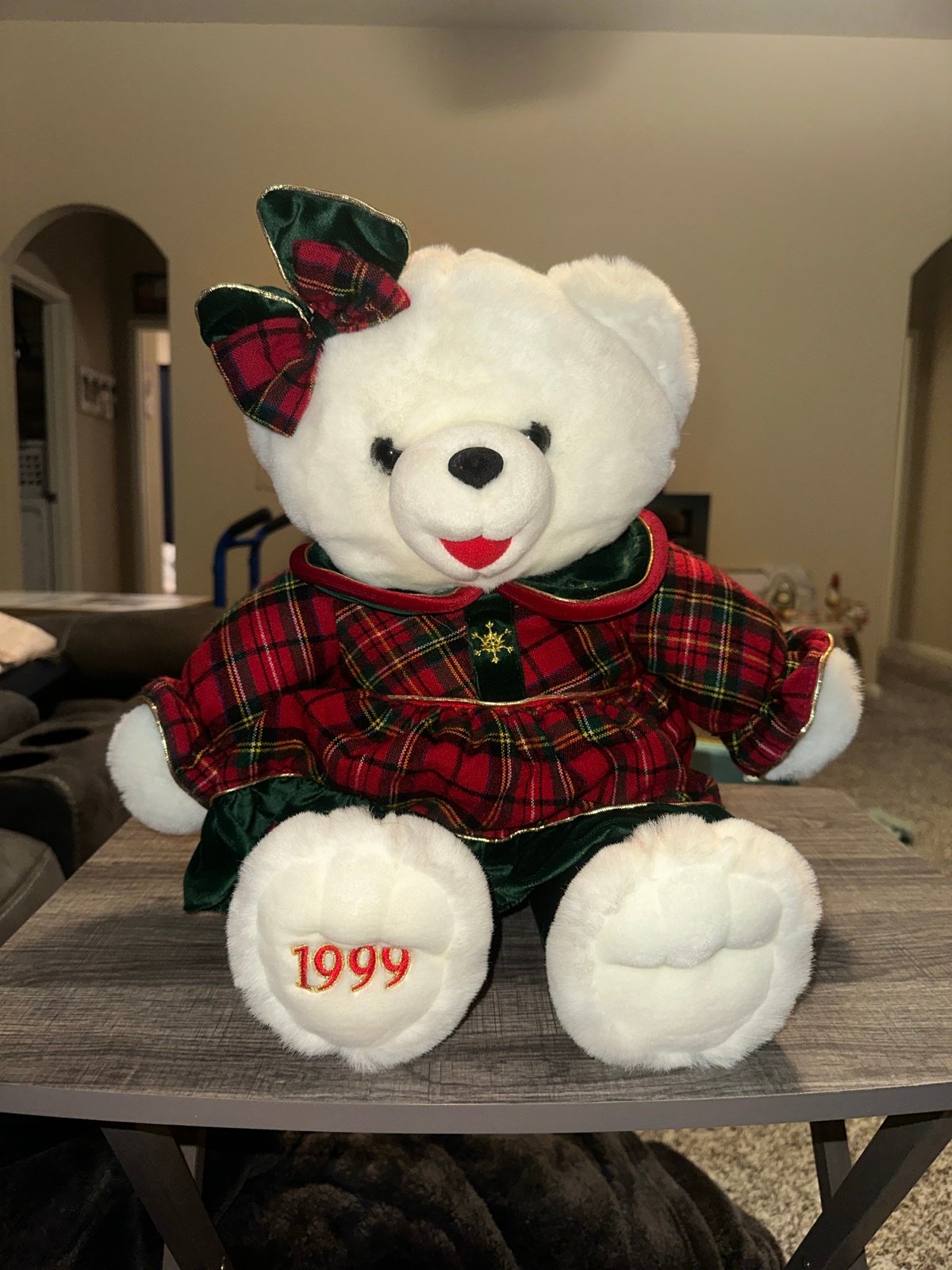 Vintage Christmas Teddy Bear from 1999