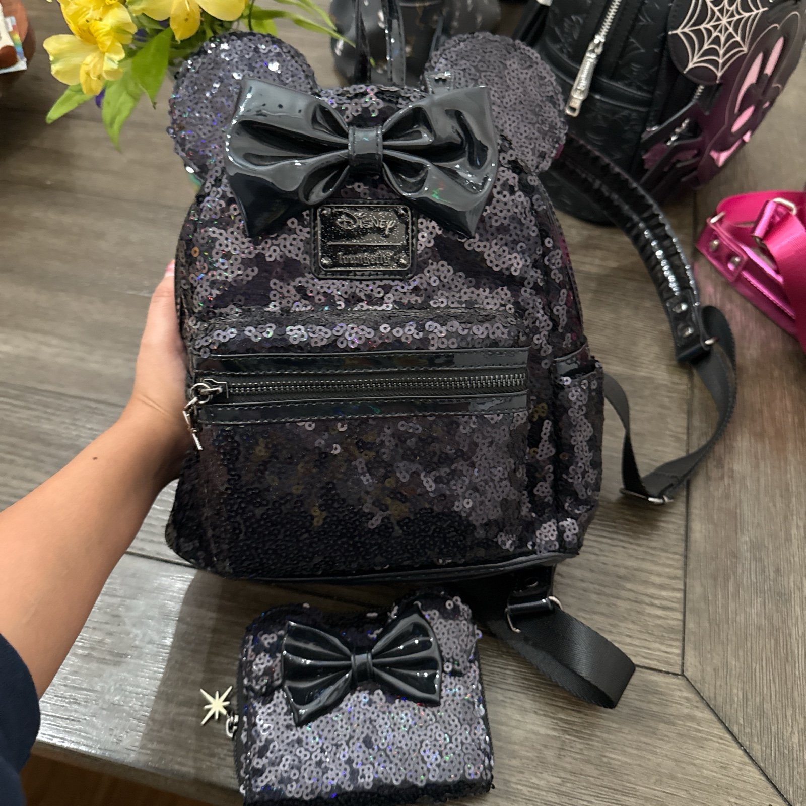 Black sequin Loungefly set