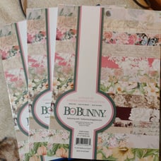 3-Bo BUNNY PAPER PADS by American Crafts Garden Grove Collection 36shts +Bonus