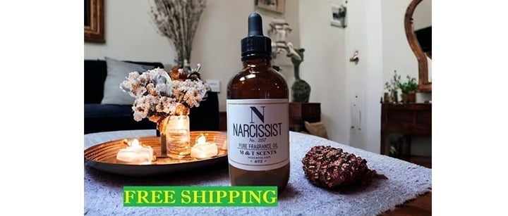 NARCISSIST Fragrance Oil 4 oz PURE & UNCUT Glass dropper bottle ~ FREE Shipping